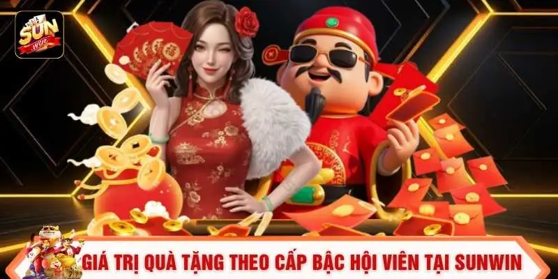Khuyến Mãi Sunwin 3 Giá trị quà tặng theo cấp bậc hội viên tại SUNWIN